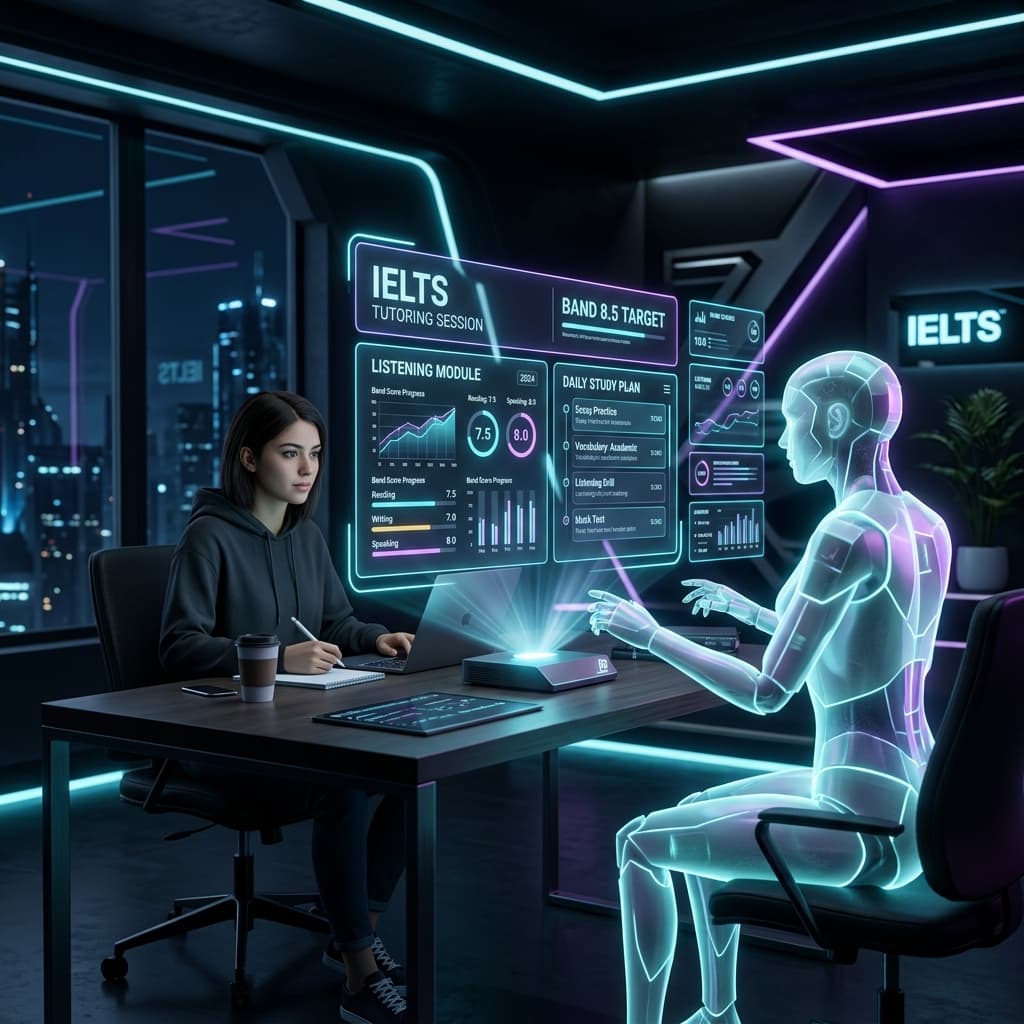 IELTS AI Tutor Illustration
